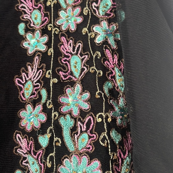 Pink, Black Odille skirt from Anthropologie - Picture 2 of 7